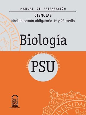 cover image of Manual Preparación Biología 1º y 2º Medio